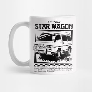 Jdm black print delica advanture Mug